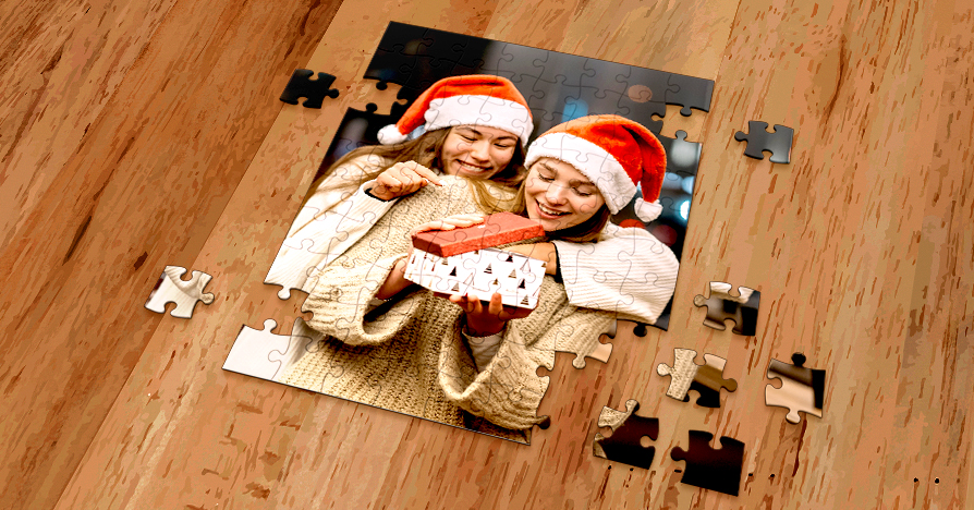 Photo Jigsaw Puzzle on Christmas Gift