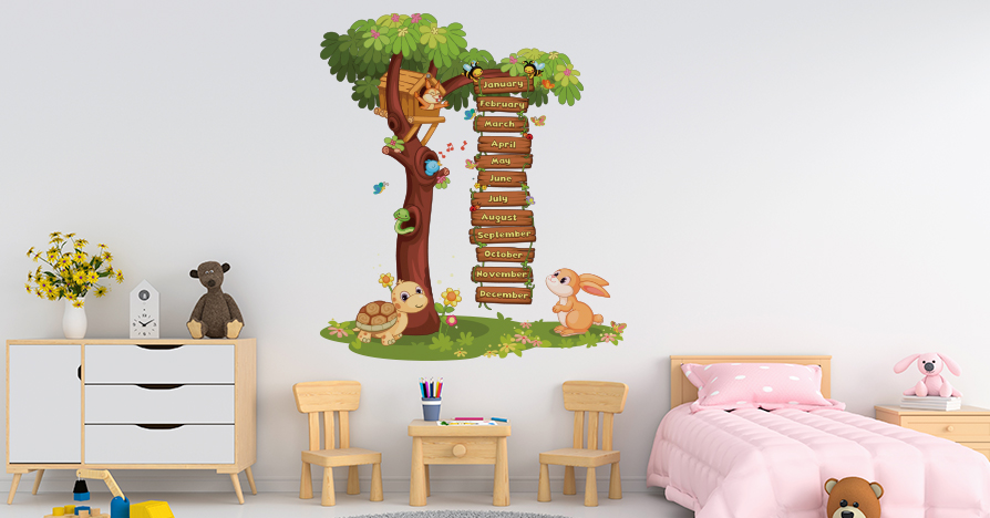 Educational wall stickers for toddlers