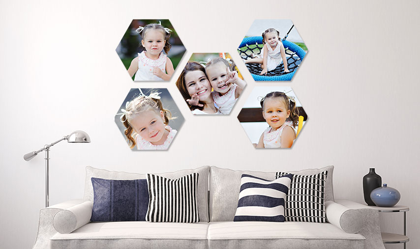 kids hexagon canvas prints