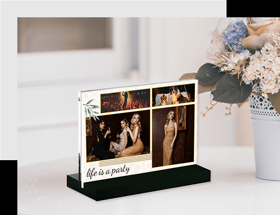 Custom Acrylic Photo Block Stand