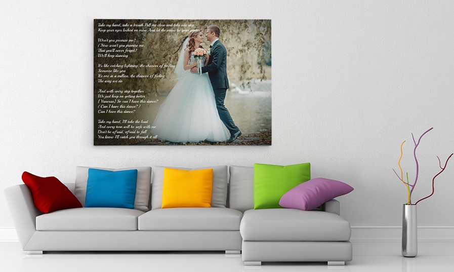 Custom Lyrics on Canvas