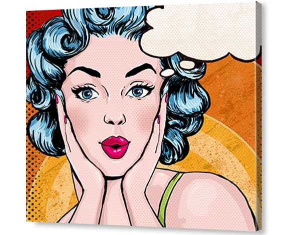 Roy Lichtenstein Style Pop Art Canvas Print Australia CanvasChamp