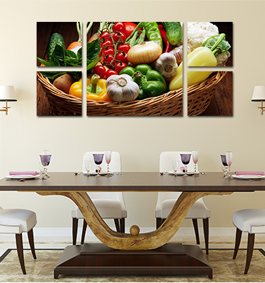 Food Photo Print on 5 Panel Custom Split Canvas Prints Australia CanvasChamp